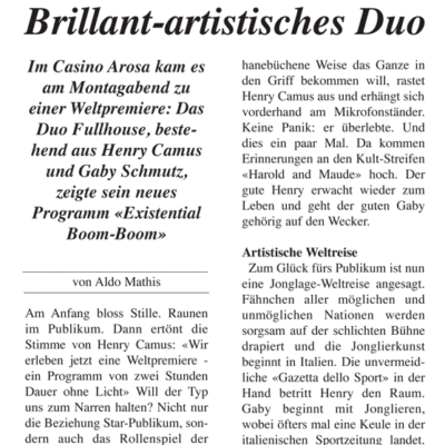 Press - Buendner Zeitung - Duo Full House