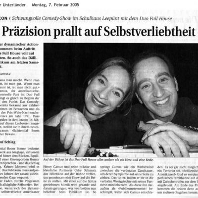 Press - Zuercher Unterlaender - Duo Full House