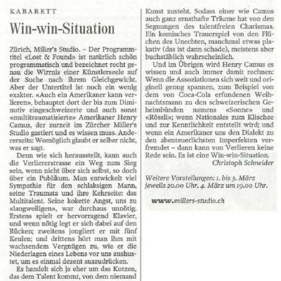 Press - Tages Anzeiger - Duo Full House